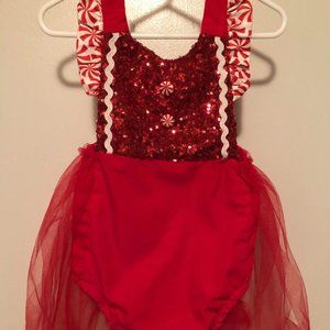 Peppermint Romper Gingerbread Apron 18-24 Months